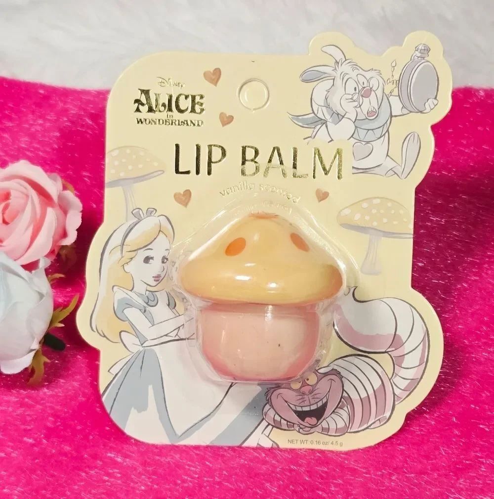 Disney Alice in Wonderland Mushroom Lip Balm – Vanilla Scented Collectible NWT